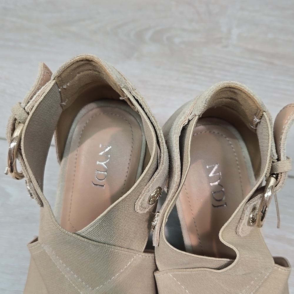 NYDJ Women's Charismasa Tan Wedge Sandals Espadrille Shoes Sz 7M - Picture 6 of 13